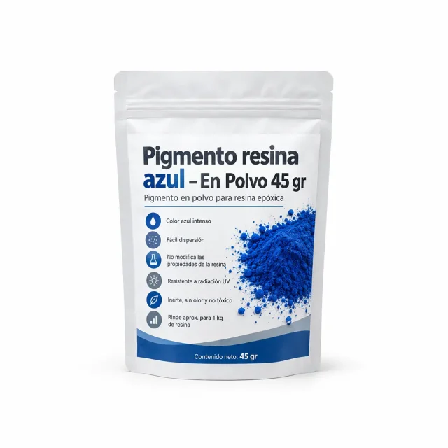 Pigmento resina azul polvo - En Polvo 45 gr