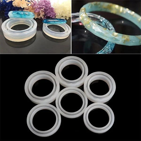 Molde de Silicona para Pulseras de Resina Epoxica